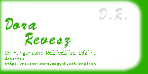 dora revesz business card